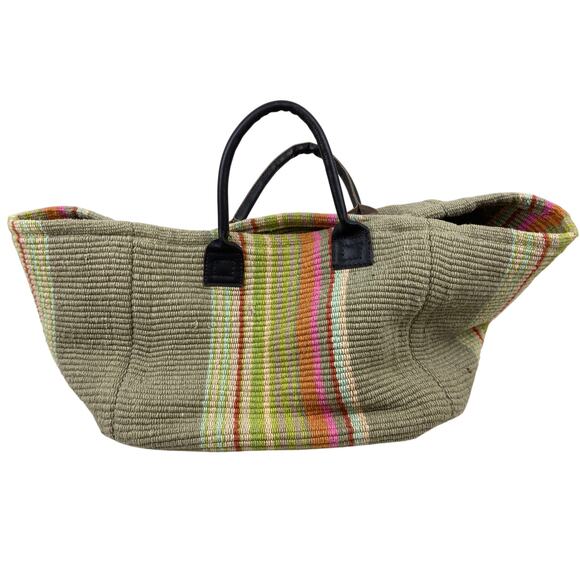 Striped Multicolor Tote Bag - Picture 1 of 8